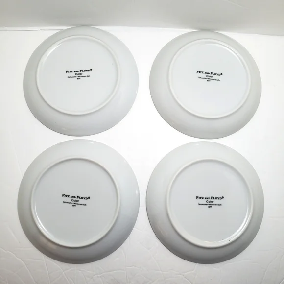 Fitz and Floyd Color Dessert Plates 4pcs - Picture 7 of 14